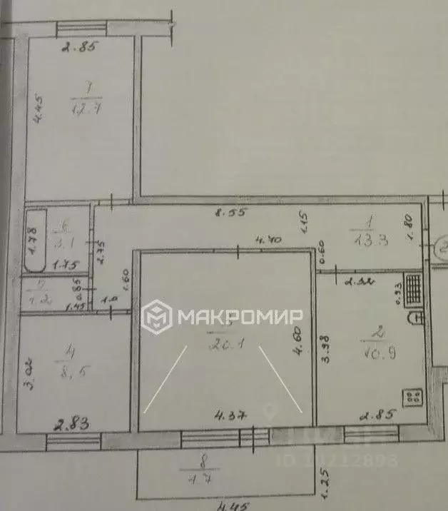 3-к кв. Брянская область, Брянский район, Мичуринское с/пос, д. ... - Фото 2