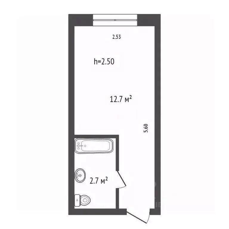 Студия Красноярский край, Красноярск ул. Кутузова, 23 (15.0 м) - Фото 2