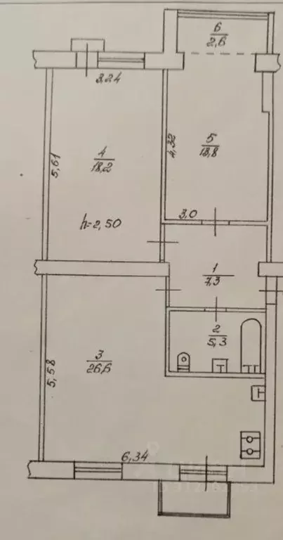 3-к кв. Севастополь ул. Александра Маринеско, 11 (75.8 м) - Фото 1