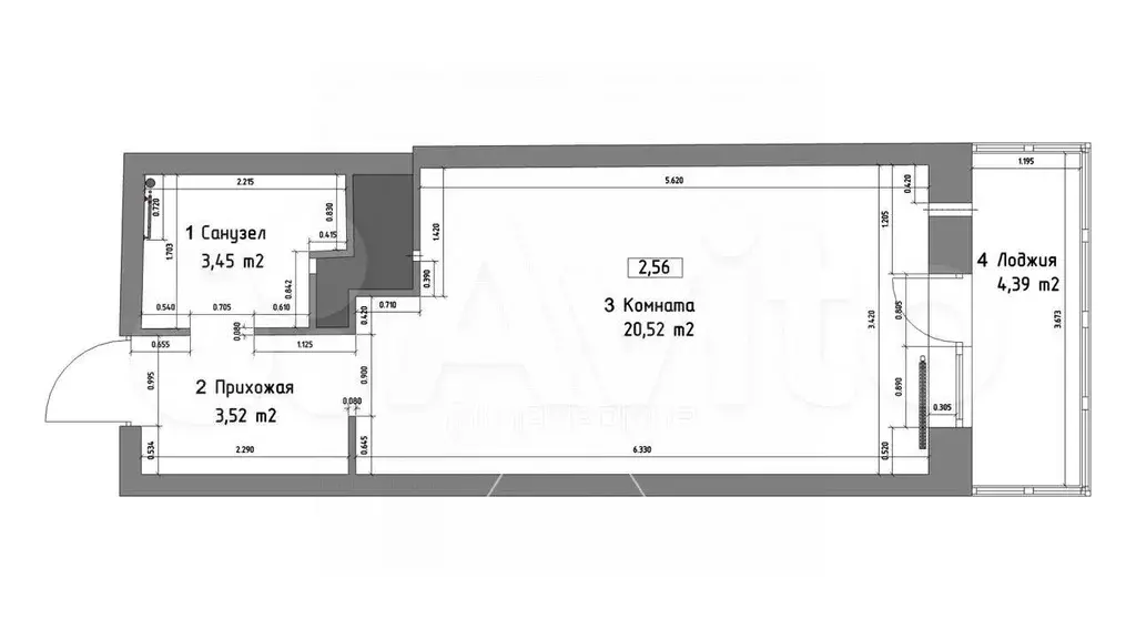 Квартира-студия, 27 м, 21/21 эт. - Фото 0