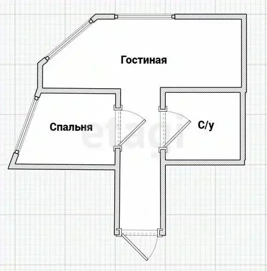 2-к кв. Приморский край, Владивосток ул. Мусоргского, 74к1 (46.6 м) - Фото 1