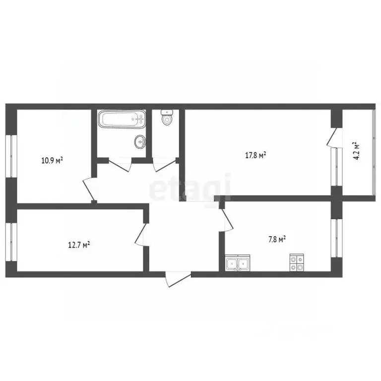 3-к кв. Владимирская область, Муром Карачаровское ш., 30В (63.9 м) - Фото 2