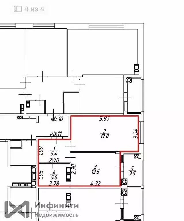 Квартира-студия: Ставрополь, улица Тухачевского, 33 (45 м) - Фото 1