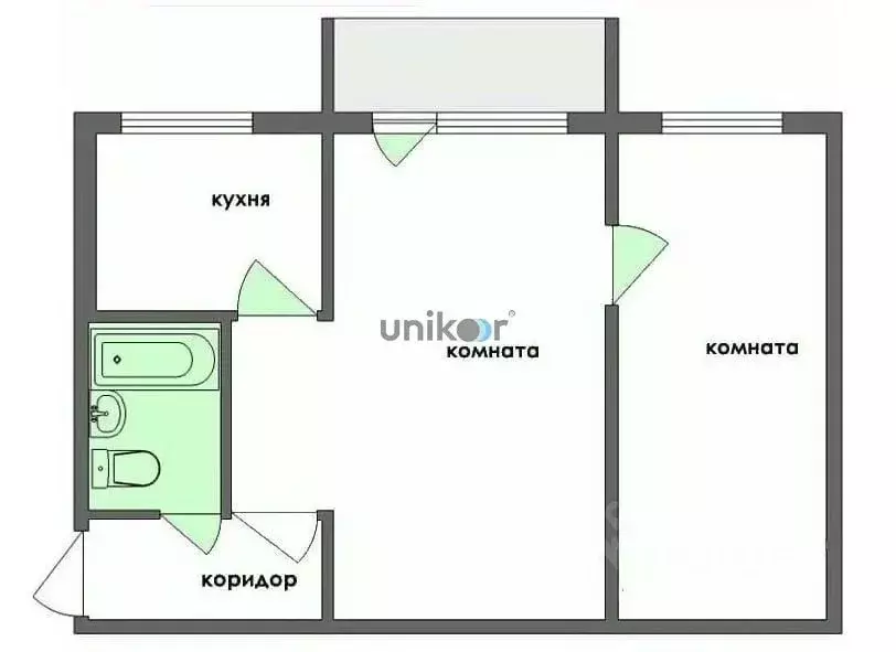 2-к кв. Башкортостан, Уфа Кремлевская ул., 67 (45.0 м) - Фото 1