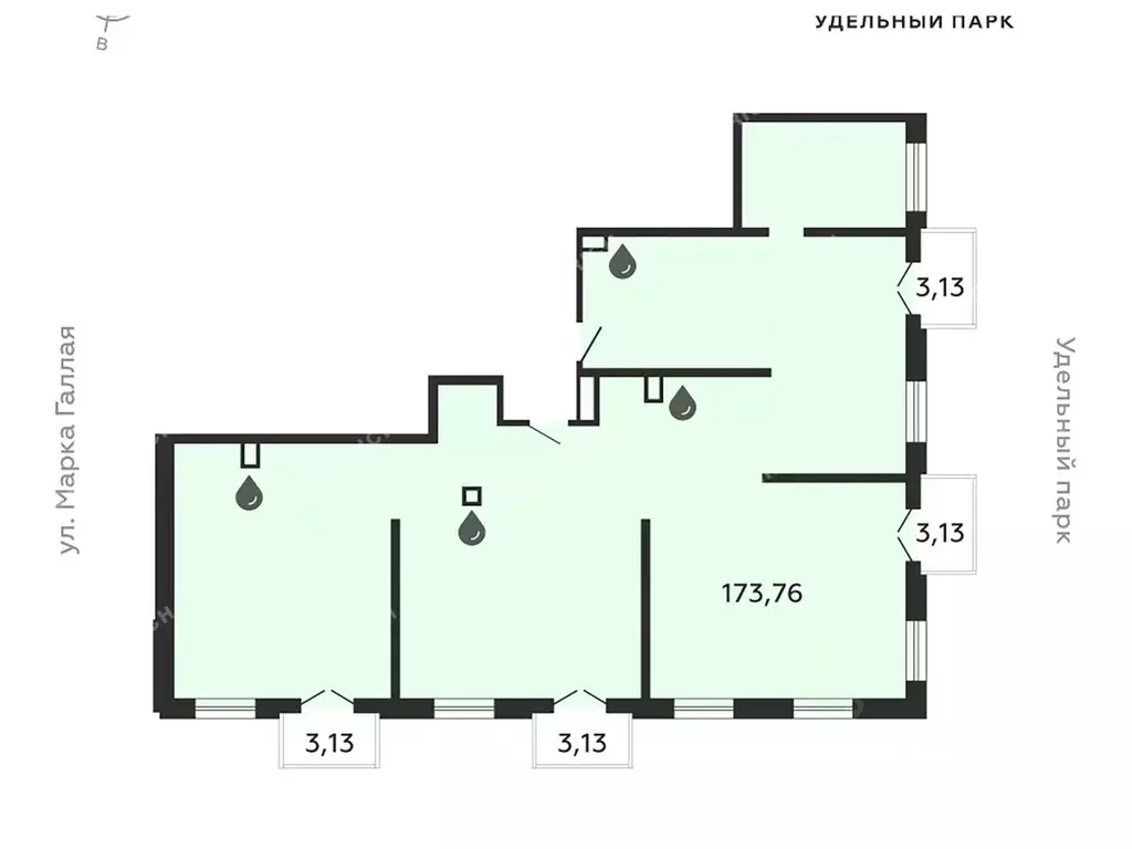 Офис в Санкт-Петербург Коломяжский просп., 19 (186 м) - Фото 2