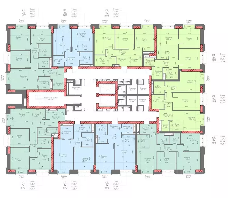 2-к кв. Северная Осетия, Владикавказ Первомайская ул., 27 (67.5 м) - Фото 2