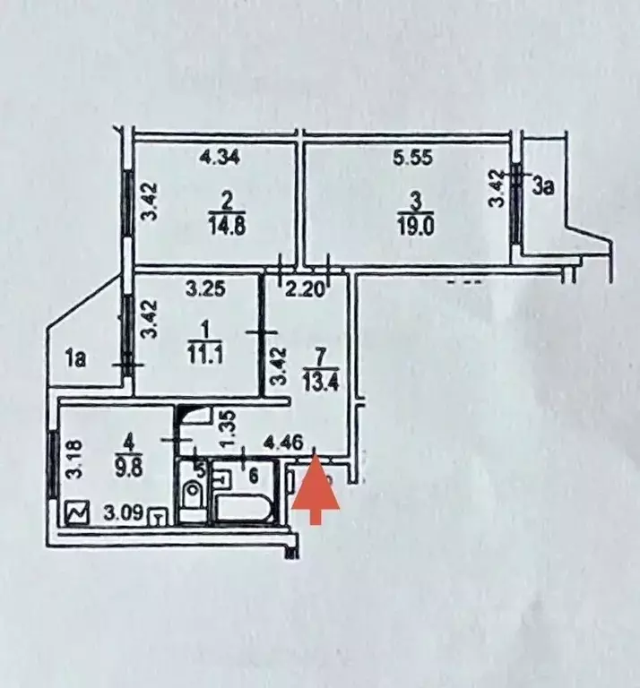 3-к кв. Москва Симферопольский бул., 29К3 (72.1 м) - Фото 2
