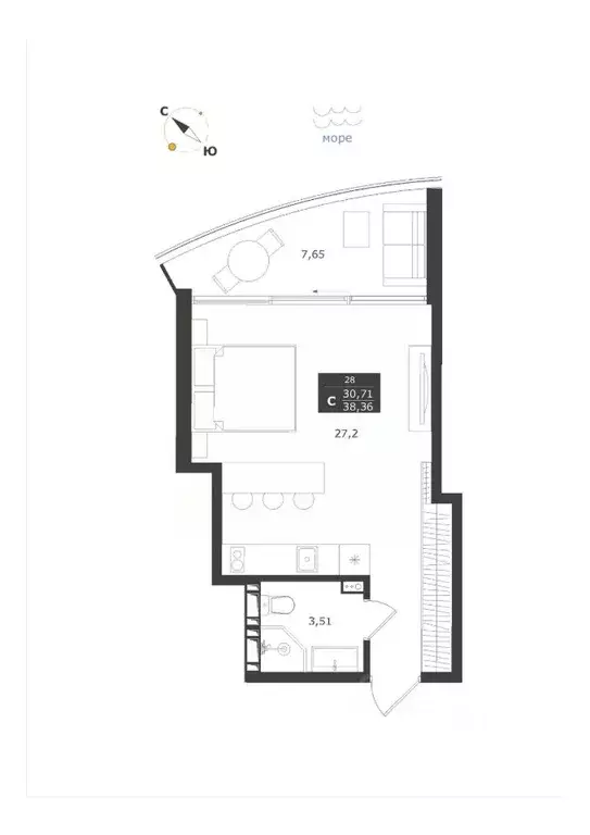 Студия Крым, Алушта муниципальный округ, с. Виноградное ул. Сусловой, ... - Фото 1