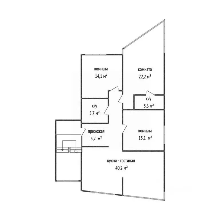 3-к кв. Краснодарский край, Геленджик Приморская ул., 4А (106.1 м) - Фото 2