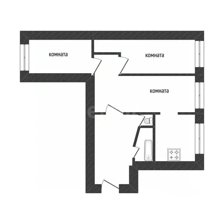 3-к кв. Ленинградская область, Тихвин 5-й мкр, 3 (61.0 м) - Фото 2