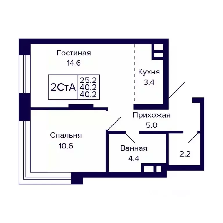 2-к кв. Новосибирская область, Новосибирск ул. Грибоедова (40.2 м) - Фото 0