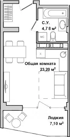 1-к кв. Севастополь ул. Летчиков, 10 (35.0 м) - Фото 2