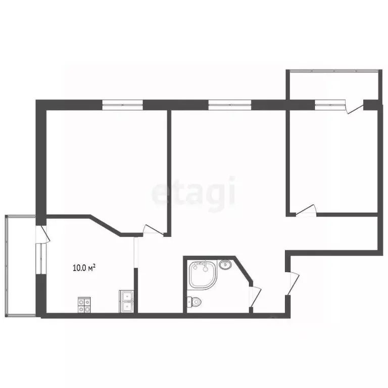 3-к кв. Тамбовская область, Тамбов Андреевская ул., 96 (94.2 м) - Фото 2