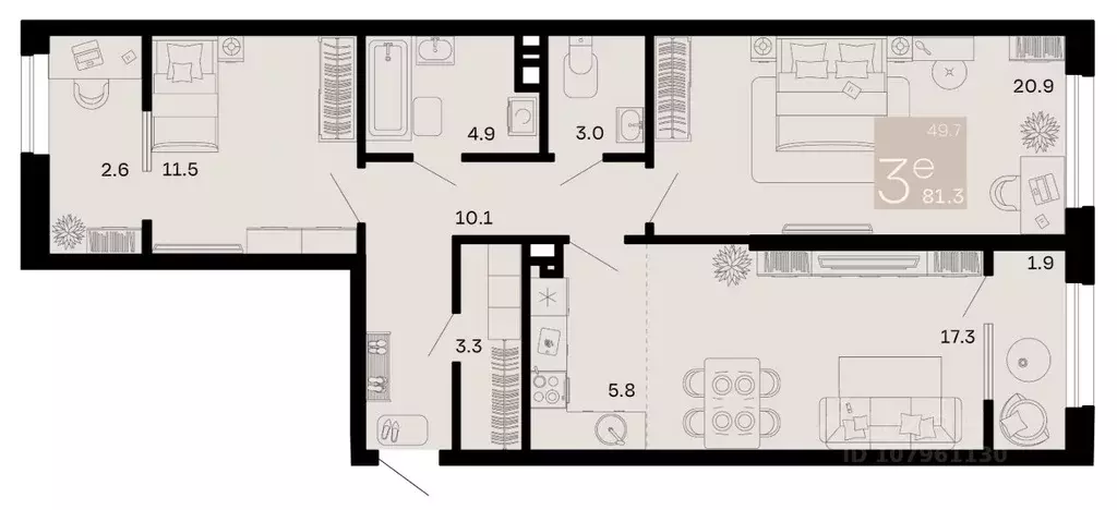 3-к кв. Краснодарский край, Анапа муниципальный округ, с. Супсех ... - Фото 1