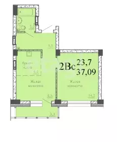 Продаётся 2-к квартира, 36.1 м - Фото 0