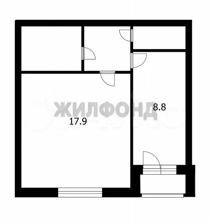 1-к. квартира, 35,4 м, 4/9 эт. - Фото 0