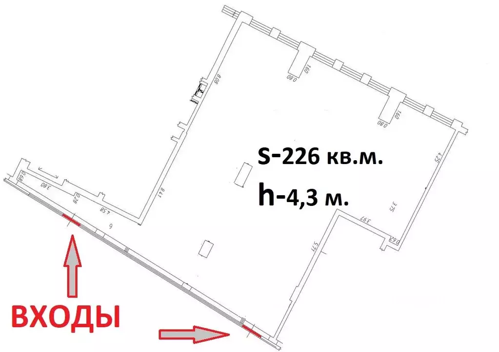 Помещение свободного назначения в Москва ул. Крузенштерна, 12к3 (226 ... - Фото 1