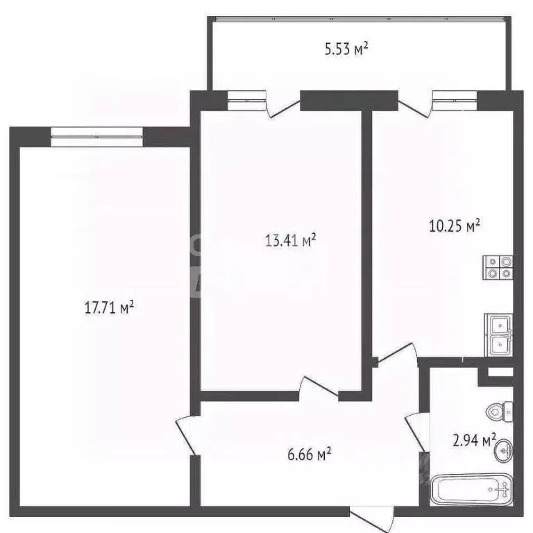 2-к кв. Челябинская область, Челябинск ул. Профессора Благих, 65 ... - Фото 2