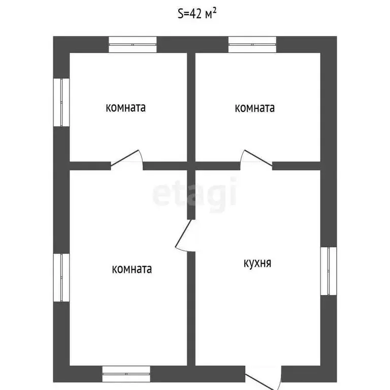 Дом в село Емуртла, Староемуртлинская улица (42 м) - Фото 1