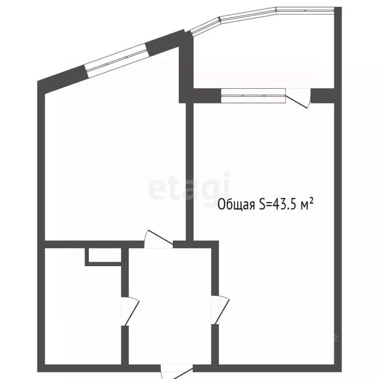 1-к кв. Кемеровская область, Кемерово просп. Притомский, 7/7 (43.5 м) - Фото 2