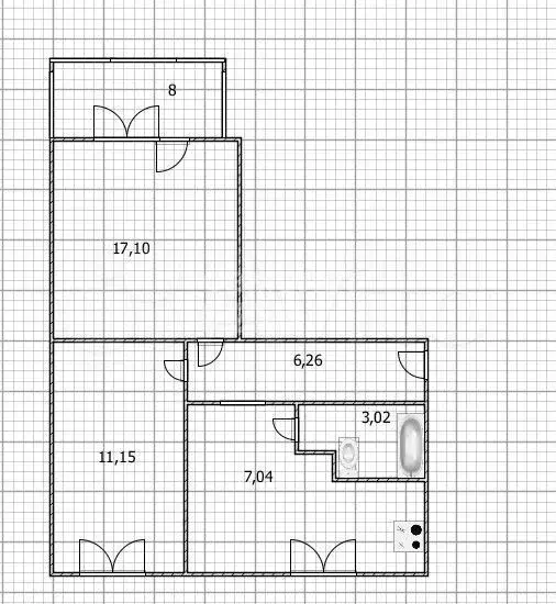 2-к. квартира, 45 м, 1/2 эт. - Фото 0