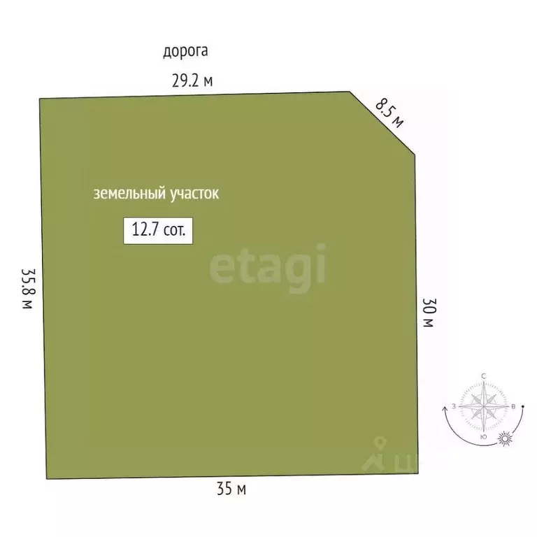 Участок в Тюменская область, Тюменский муниципальный округ, ... - Фото 2