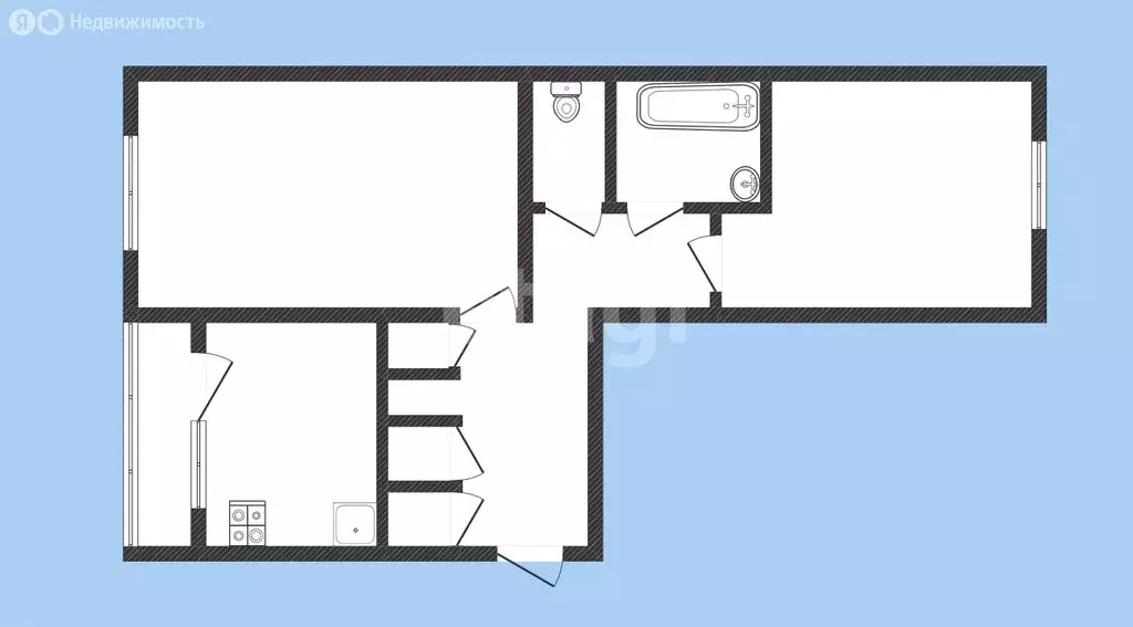 2-комнатная квартира: Черкесск, улица Лободина, 57 (53.5 м) - Фото 1
