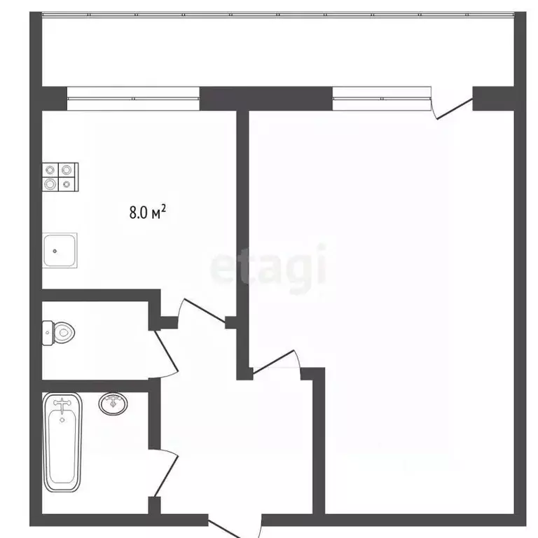 1-к кв. Тюменская область, Тюмень Минская ул., 5 (30.0 м) - Фото 2