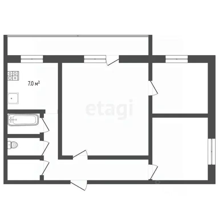 3-к кв. Владимирская область, Муром Карачаровское ш., 32 (52.3 м) - Фото 1