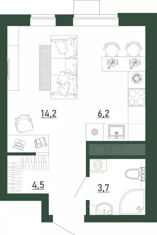 Студия Воронежская область, Воронеж бул. Содружества, 6 (28.6 м) - Фото 0