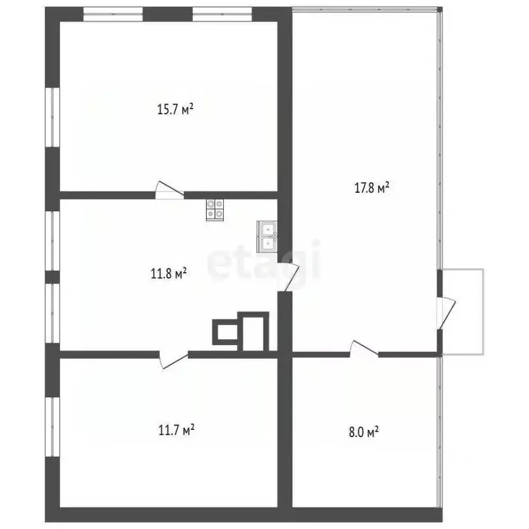 Дом в Саратовская область, Аркадак Луговая ул., 5 (39 м) - Фото 2