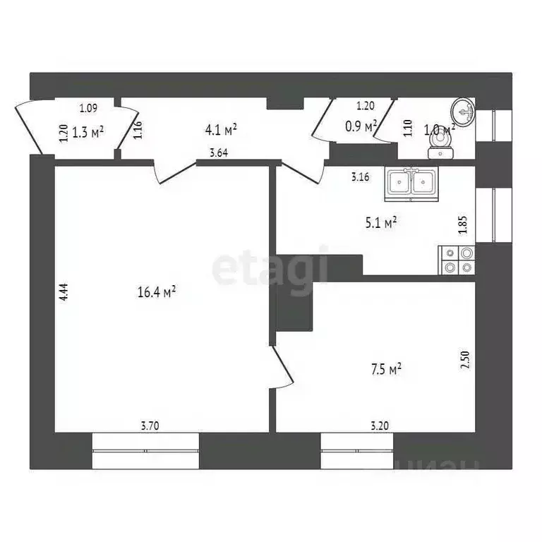 2-к кв. Псковская область, Псковский район, Середкинская волость, с. ... - Фото 2