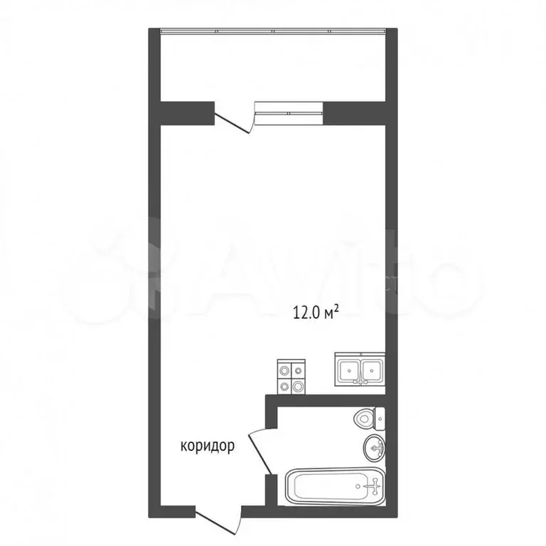 Квартира-студия, 21,1 м, 6/19 эт. - Фото 0