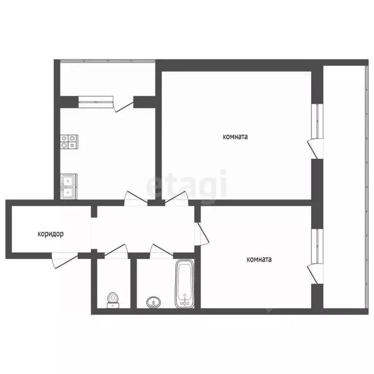 Комната Владимирская область, Муром Ленинградская ул., 4/2 (30.0 м) - Фото 1