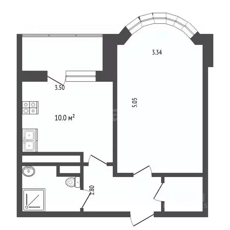 1-к кв. Московская область, Одинцово ул. Чистяковой, 14 (37.6 м) - Фото 2