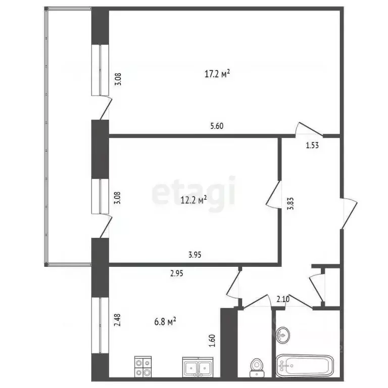 2-к кв. Марий Эл, Йошкар-Ола ул. Чкалова, 32 (49.1 м) - Фото 2