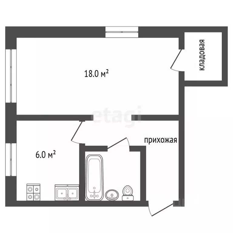 1-к кв. Самарская область, Самара просп. Масленникова, 6 (33.0 м) - Фото 2