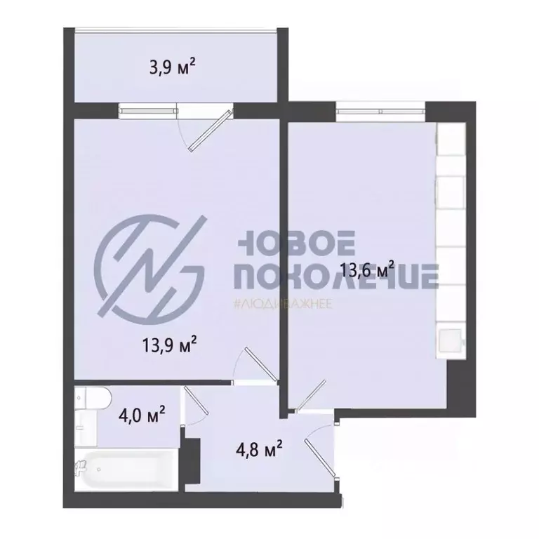 1-к кв. Омская область, Омск проезд 4-й Амурский, 15 (36.2 м) - Фото 1