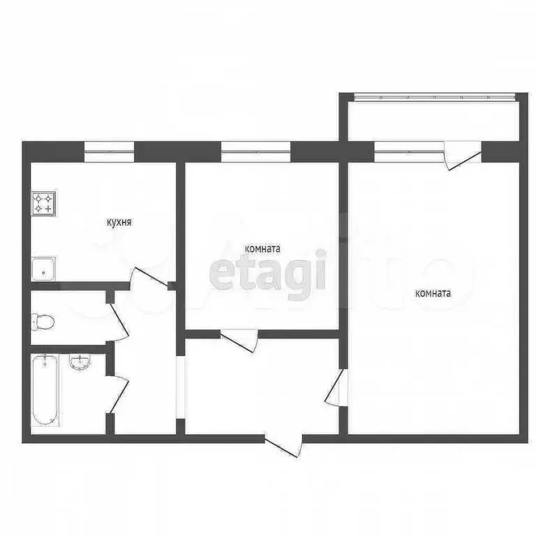 2-к. квартира, 50 м, 7/10 эт. - Фото 0