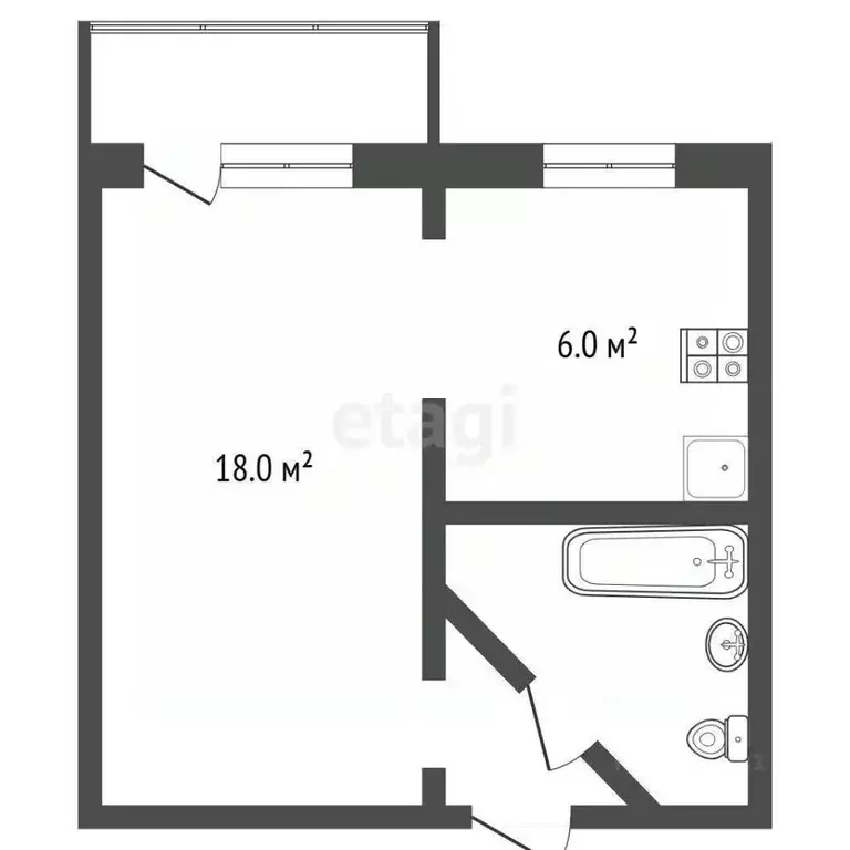 1-к кв. Ростовская область, Аксайский район, Истоминское с/пос, ... - Фото 2