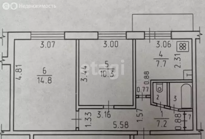 2-комнатная квартира: Ижевск, улица 10 лет Октября, 49 (43.3 м) - Фото 0