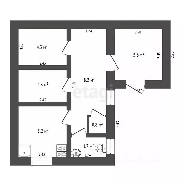 Дом в Ростовская область, Кагальницкий район, Мокробатайское с/пос, ... - Фото 2