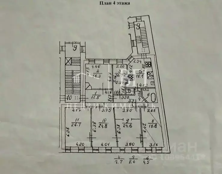 Комната Санкт-Петербург 8-я Советская ул., 57 (18.8 м) - Фото 2