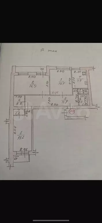 3-к. квартира, 76 м, 7/9 эт. - Фото 0