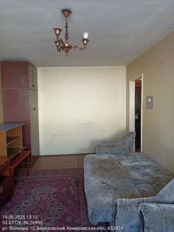 1-к кв. Кемеровская область, Березовский ул. Волкова, 12 (30.9 м) - Фото 0