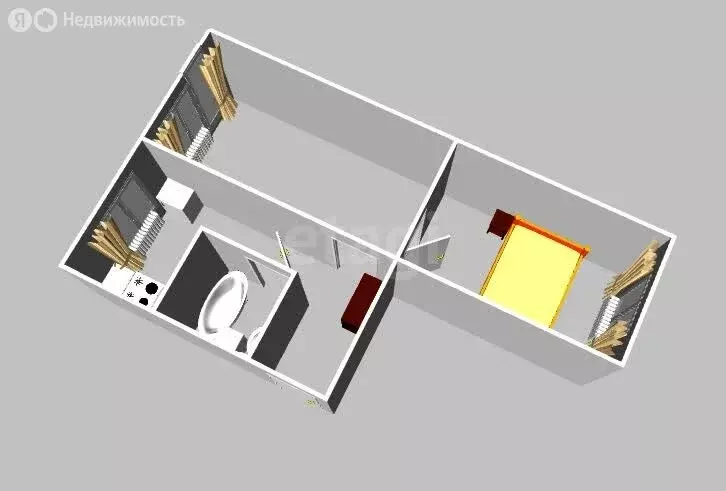 2-комнатная квартира: село Троицкое, Молодёжная улица, 14 (42.1 м) - Фото 1
