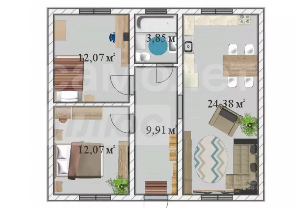 Дом в Крым, Сакский район, Суворовское с/пос, с. Каменоломня ул. ... - Фото 2