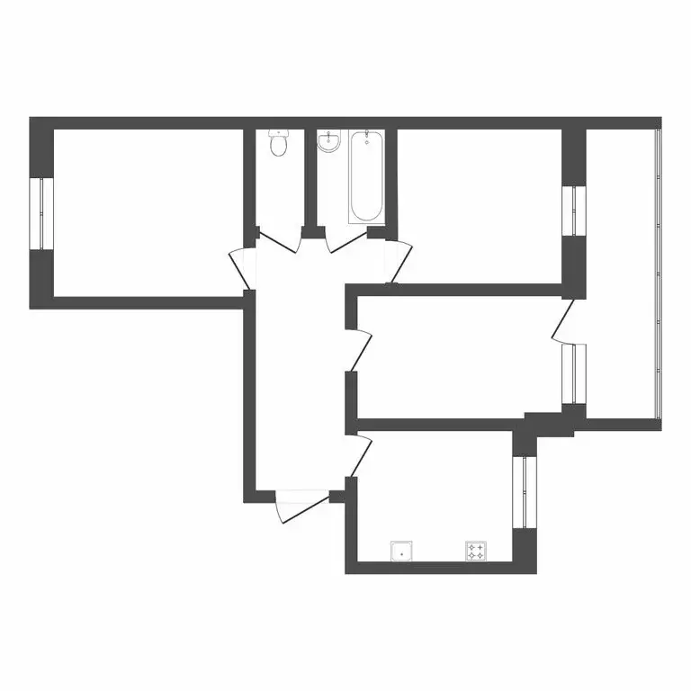 3-комнатная квартира: Тюмень, улица Газовиков, 6 (62.2 м) - Фото 1