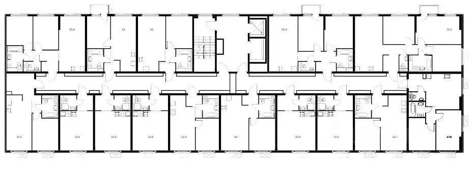 Квартира, 2 комнаты, 50.8 м - Фото 1