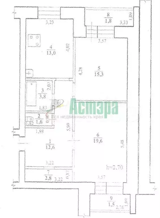 2-к. квартира, 72 м, 1/5 эт. - Фото 0